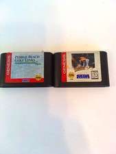 Sega Genesis Retro Sports Game Lot of 2 Pebble Beach Golf Links & WS Baseball 95