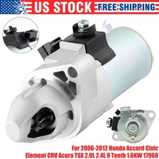 12V 1.6 KW Starter Fits 2006-2012 Honda Accord 2.4L 2007-2011 CR-V Civic CSX TSX
