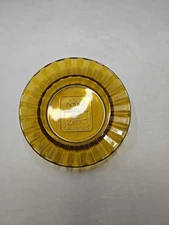 Best Western Amber Souvenir Advertising Ashtray Glass Tobacciana 4.5"