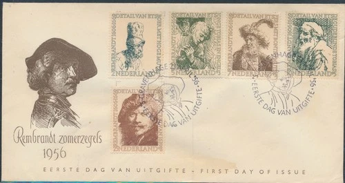 LS74594 Netherlands 1956 Rembrandt etchings FDC used