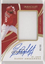 2020 Immaculate Debut Jumbo Relics Holo Gold 46/66 Randy Arozarena Auto 00kj