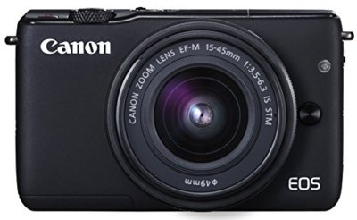 Canon Mirrorless Camera EOS M10 Black 18 MP EF-M15-45mm F3.5-6.3
