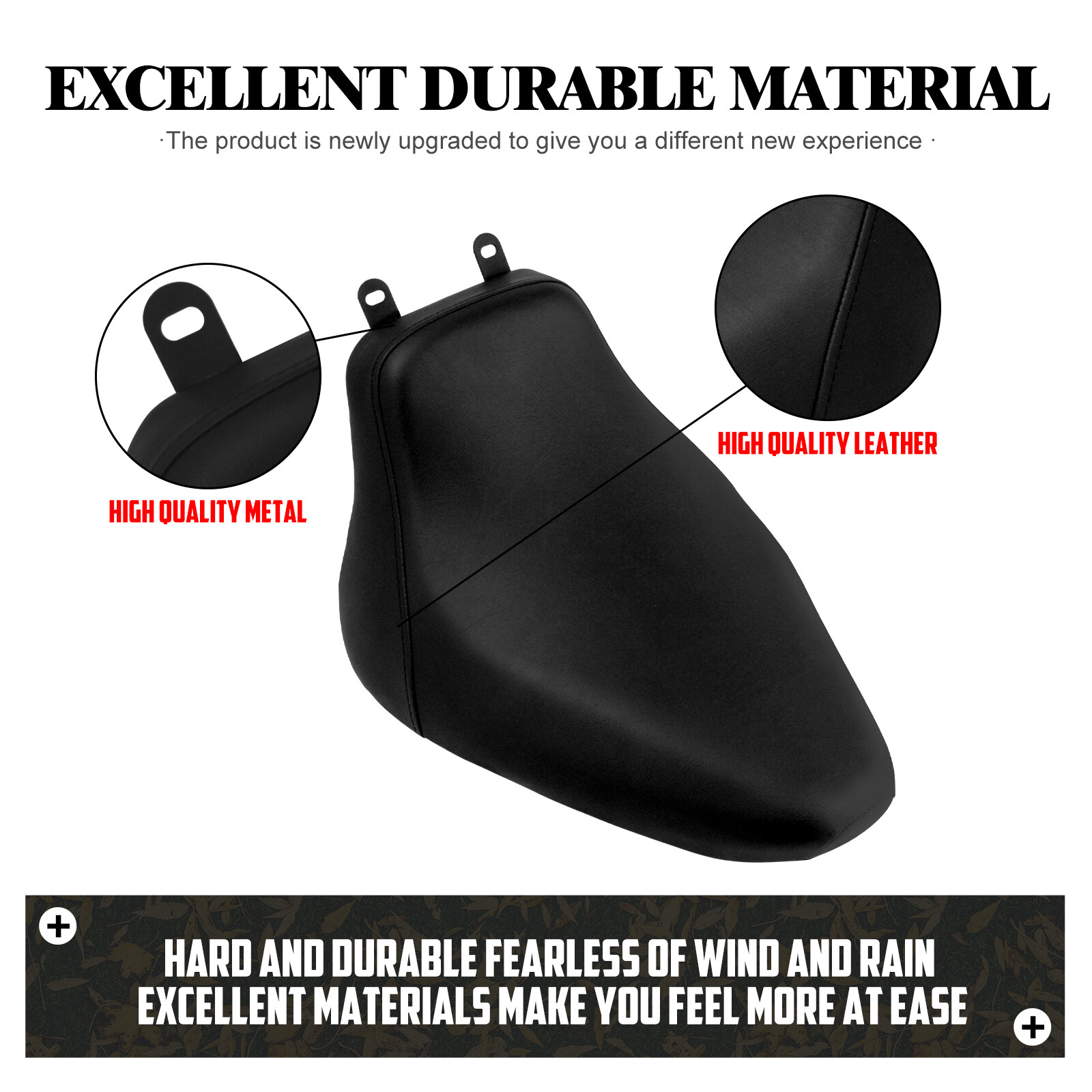 Driver Solo Black Seat For Harley 2006-2017 Deluxe FLSTN Heritage Softail FLSTC