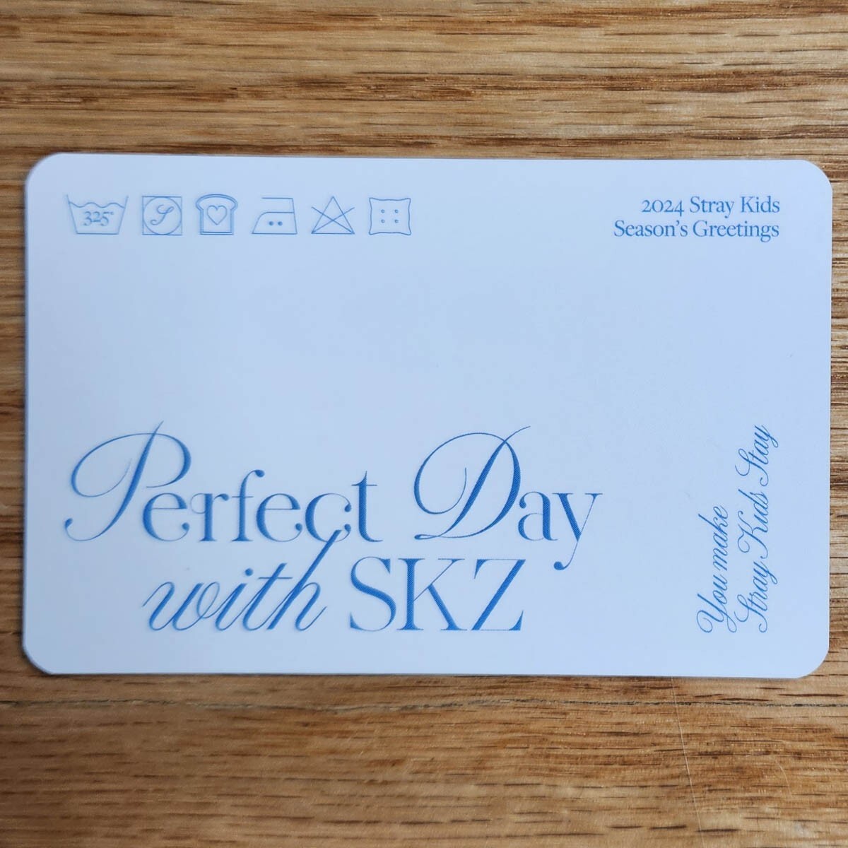 Bang Chan Photocard Stray Kids 2024 Season's Greeting Perfect Day