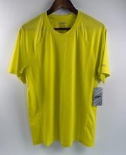 Asics Men Everyday III Short Sleeve Athletic Top Shirt Neon Yellow Size M NWT