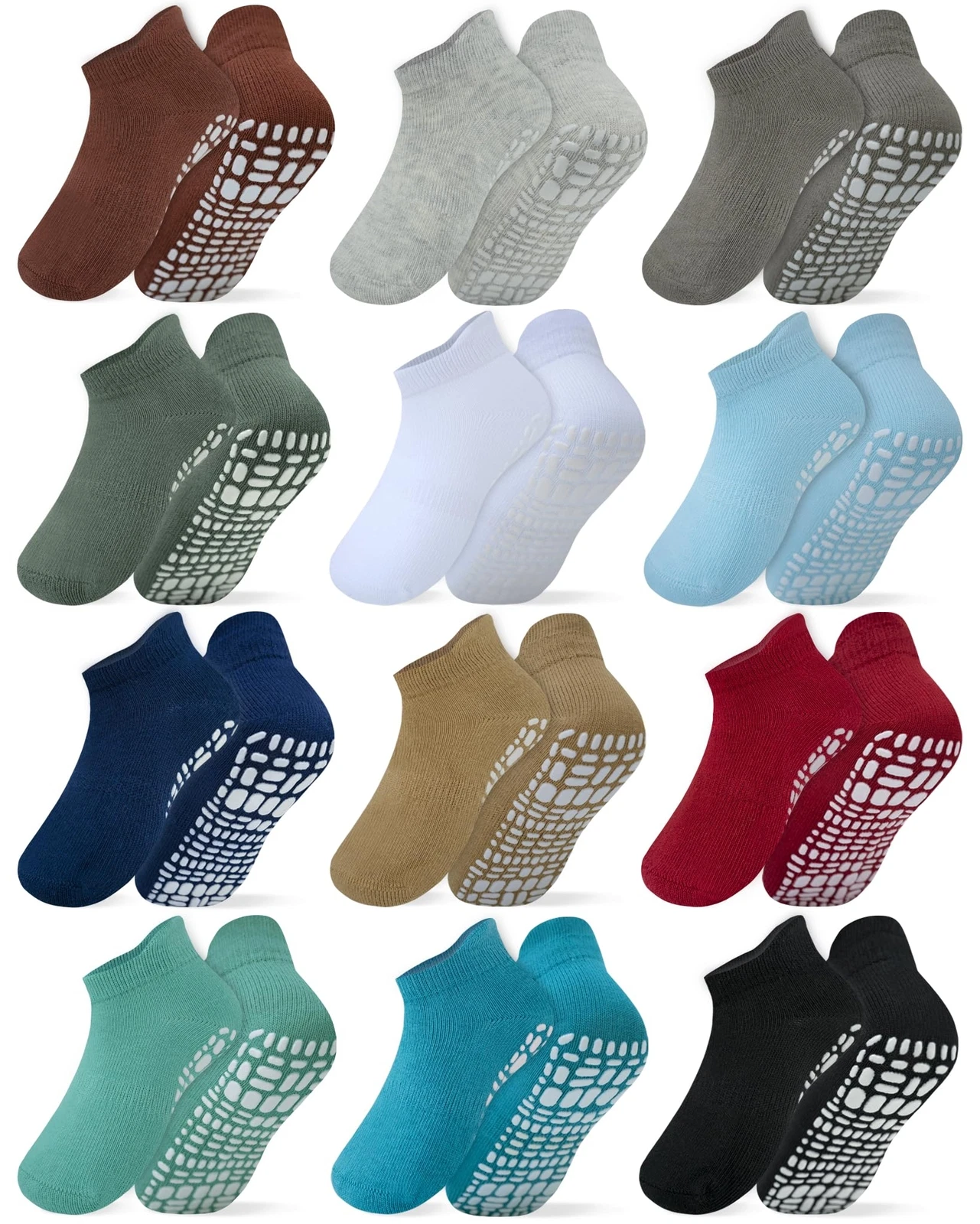 Ankle Anti Slip Non Skid Cotton Socks with Grips Grippers for 6-12 Month Babi...
Opens in a new wind