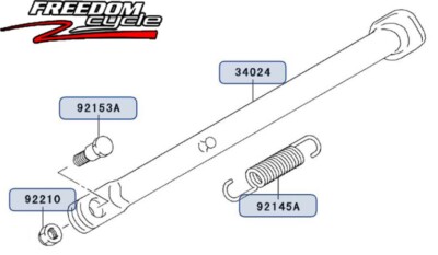 NEW OEM KAWASAKI 2003-2006 KLX125 KICKSTAND SIDE STAND KIT 34024
