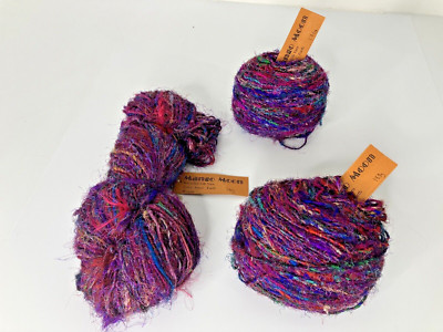 Mango Moon Recycled Silk Yarn ~ Jewel-Earth ~ Nepal ~ Lot/3 ~ NEW