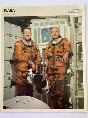 Vintage Astronaut Third Space Shuttle NASA Photo Jack Lousma & Charles Fullerton