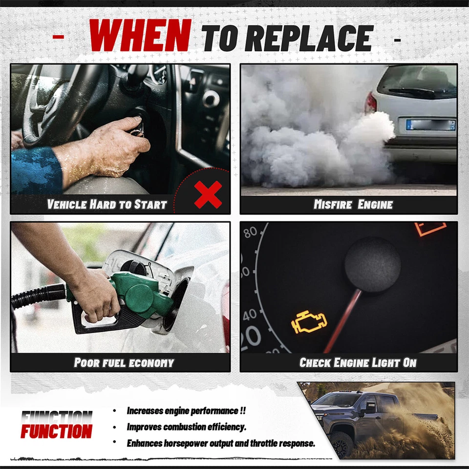 8 bobinas de encendido y bujía de iridio y cable para GMC Chevy Silverado 1500 Tahoe 5.3 Foto 4 de 4