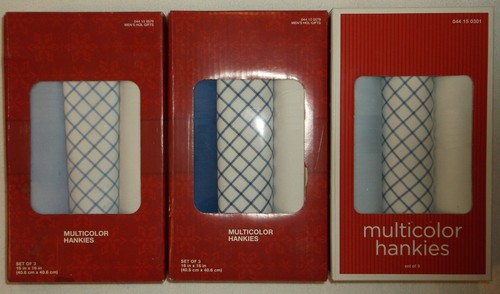 HANDKERCHIEFS MULTICOLOR HANKIES SET OF 9 TARGET BRAND 100% COTTON NEW IN BOX - Picture 2 of 6