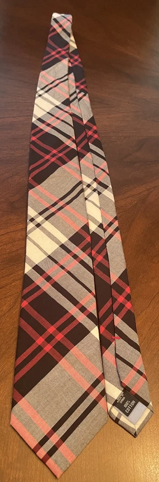 Tommy Hilfiger красный черный серый 100% хлопок мужской галстук сделано в Китае - Изображение 3 из 4