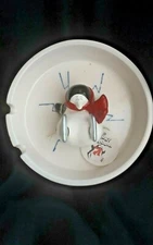 PERKY PENGUIN VINTAGE NEW TAG EARTHENWARE PERSONAL ASHTRAY CERAMIC TOBBACOMANIA 