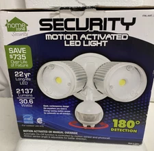 Home Zone Security Motion Activated LED Light 30.6 Watts 180 Degree-  NIB!