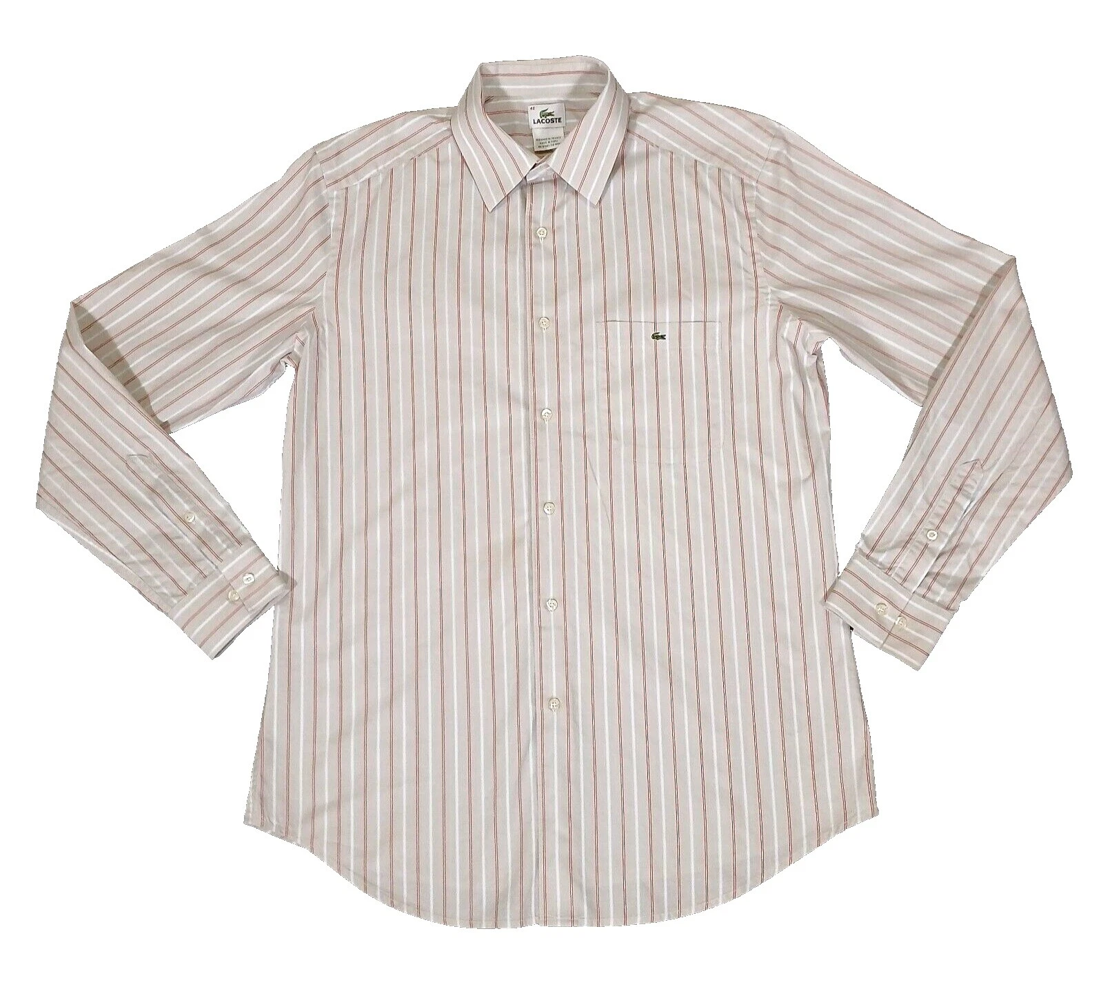 Lacoste Rayas 100% Algodón Camisas de vestir para hombres