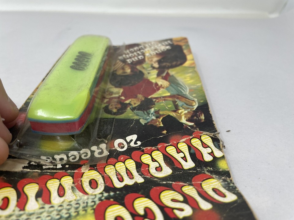 Vtg Disco Harmonica 20 Reeds Plastic Childrens Harmonica Proll Toys Inc