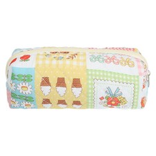 1 Pc Women Durable Small Quilted Puzzle Makeup Bag for Vacation Assorted Color