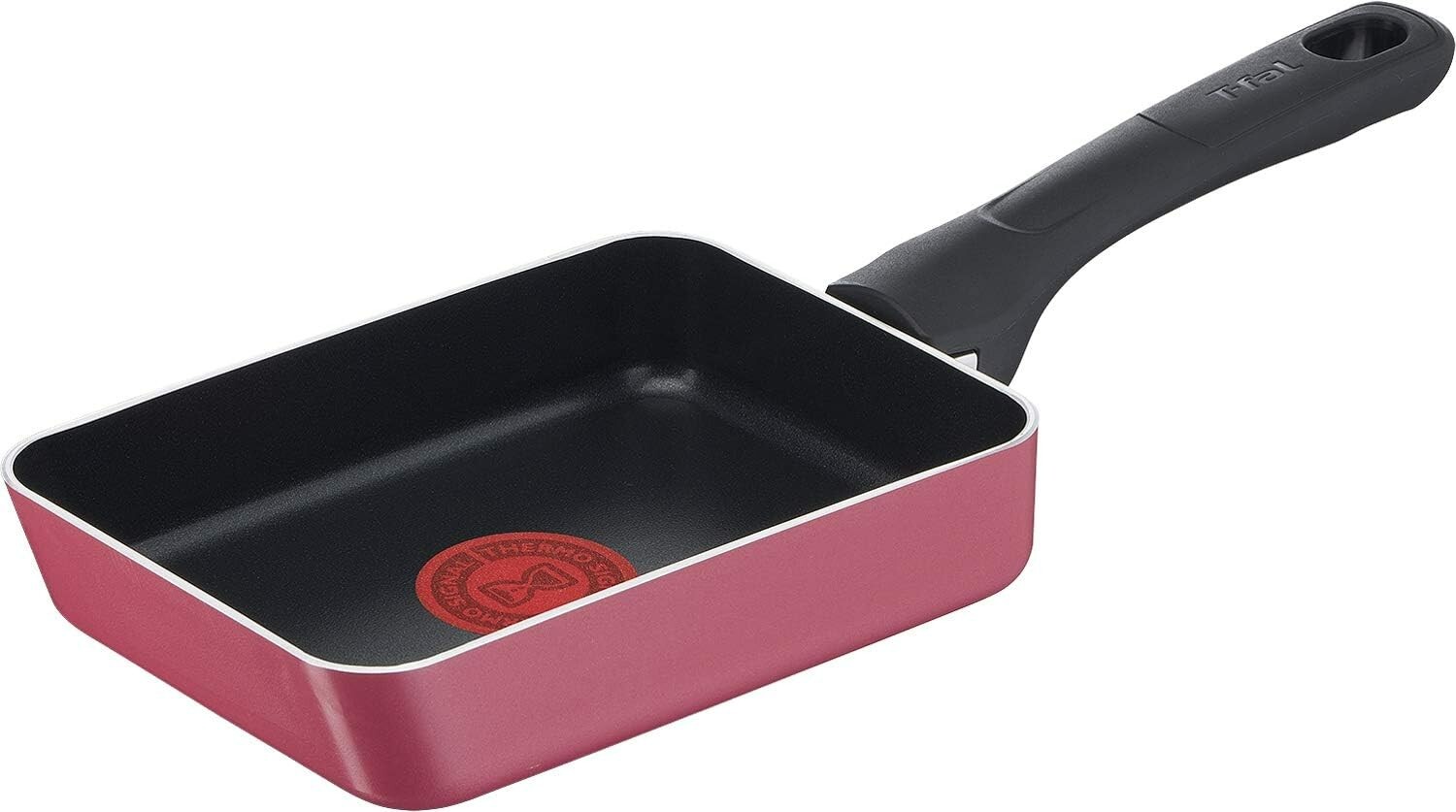 (NEW) Tefal 12x18cm Tamagoyaki Pan Rolled Egg Omelet Frying Pan Red B55918 Japan-image