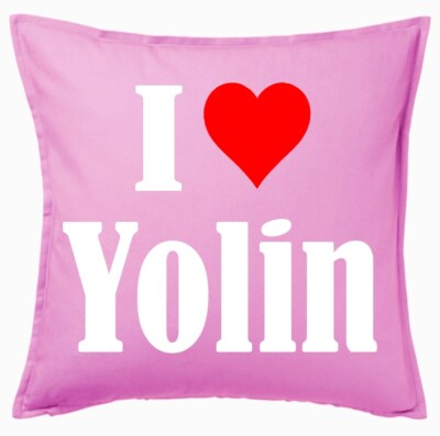 I Love Yolin Kissenbezug Pink Ich Liebe Yolin 108956
