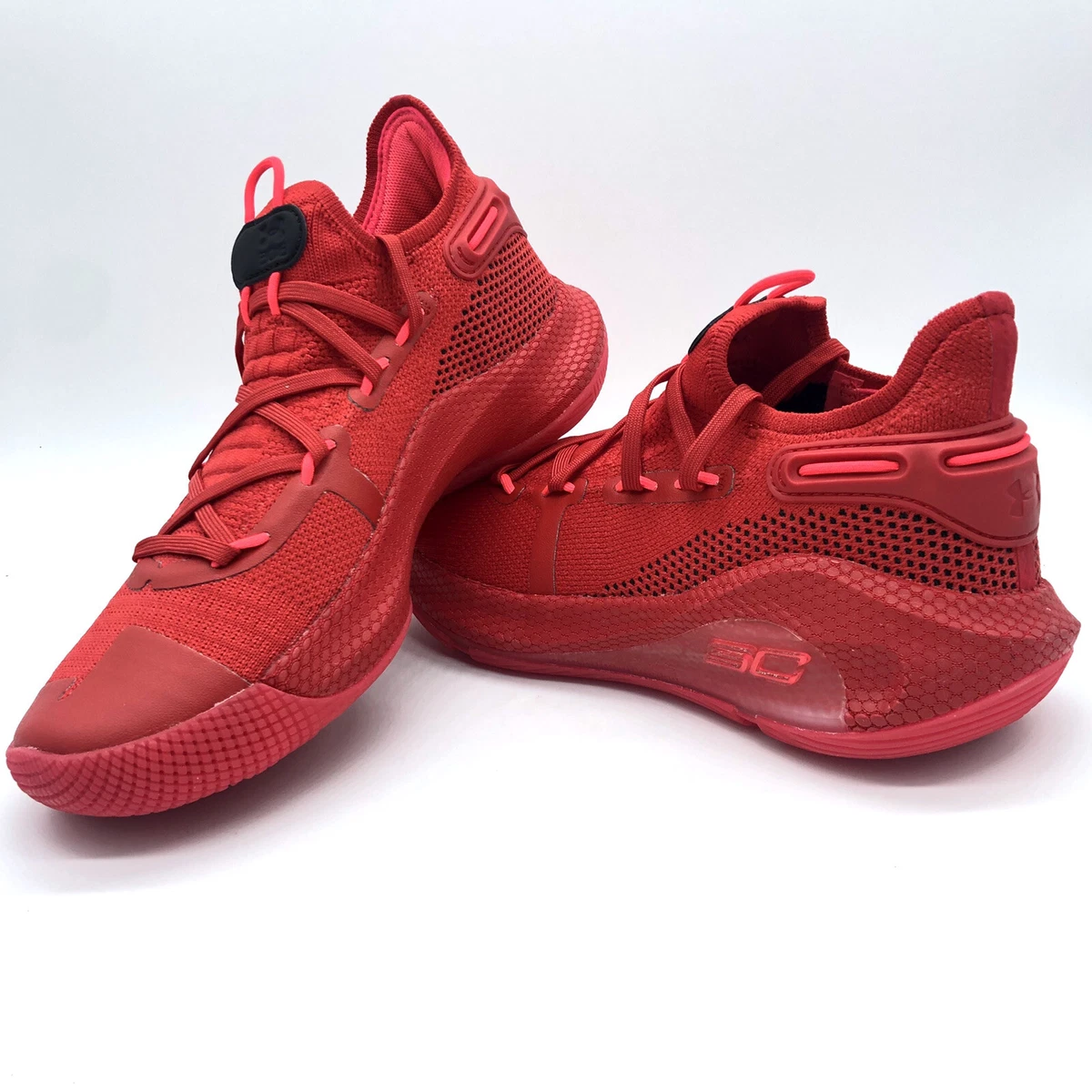 Under Armour Curry 6 Basketball Shoes Red Black Rage 3020415-603 Youth Kids 6.5 |