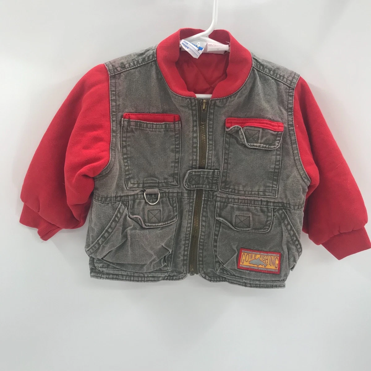 VTG Little Levis Jacket Gone Fishing Size 3T 80s Denim