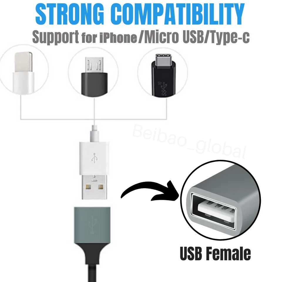 Adaptador USB HDMI con cable espejo teléfono a TV digital HDTV AV para iPhone Android Foto 3 de 4