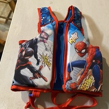 Marvel Spider-Man Life Jacket Swim Vest Size: S/M Weight 33-45 LB Preowned