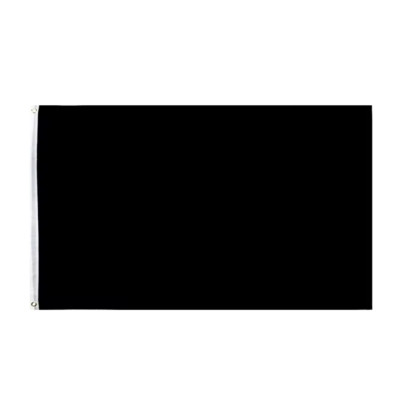 SCHWARZE FAHNE 150*90cm 5*3 Blanko Unifarben Einfarbig Zum Selbermachen