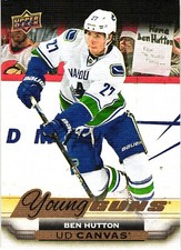 2016-17 Upper Deck UD Canvas #C239 Ben Hutton Vancouver Canucks Hockey Card NHL