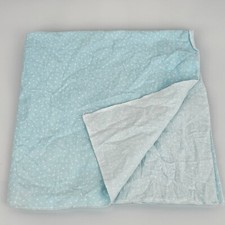 Circo Blue White Polka Dot Baby Blanket Cotton Flannel Receiving Swaddle 29x28"