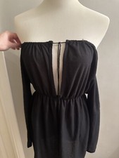 Pretty Little Thing Black Cover Up Dress Size 10