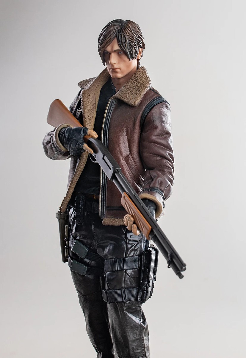 Biohazard Leon Scott Kennedy Anime Figure Brown Jacket Evil Police