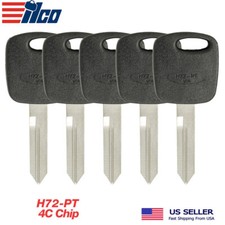 5x Ilco Transponder Key For Ford H72-pt Texas 4c Chip