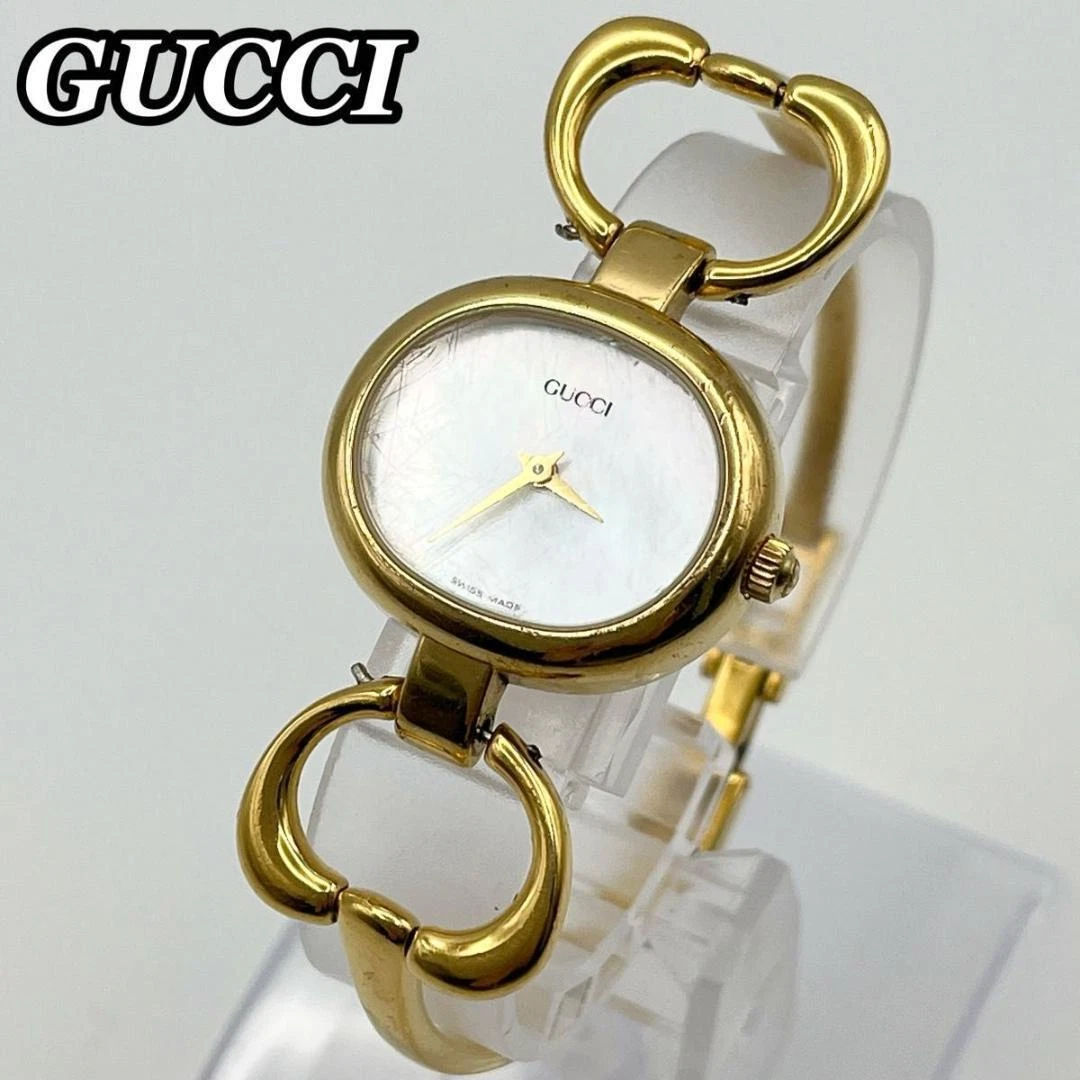 Authentique montre Gucci 1600L 25mm femme or montre vintage testée bon état !