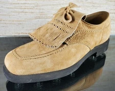 SEARS OINKERS Vintage Mens Size 7 EE Brown Suede Champ Steel Spike Golf Shoes