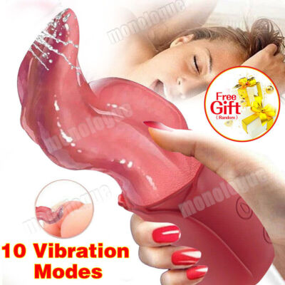 Licking-Rabbit-Vibrator-Nipple-Clit-Licking-Massager-Women-Toy use Lubricant US