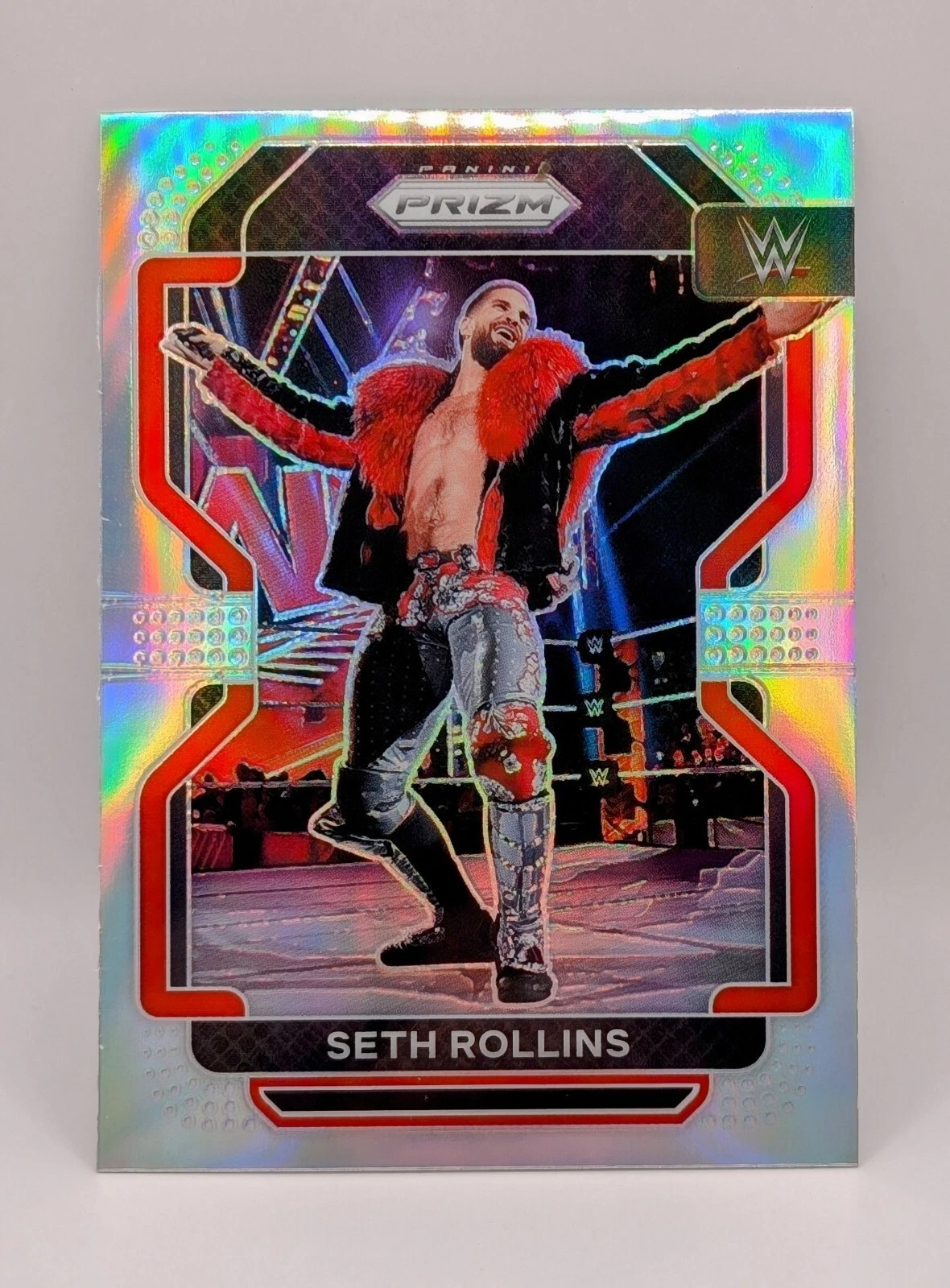 Seth Rollins 2022 Panini Prizm WWE Wrestling #111  Silver Prizm 1st Prizm Card