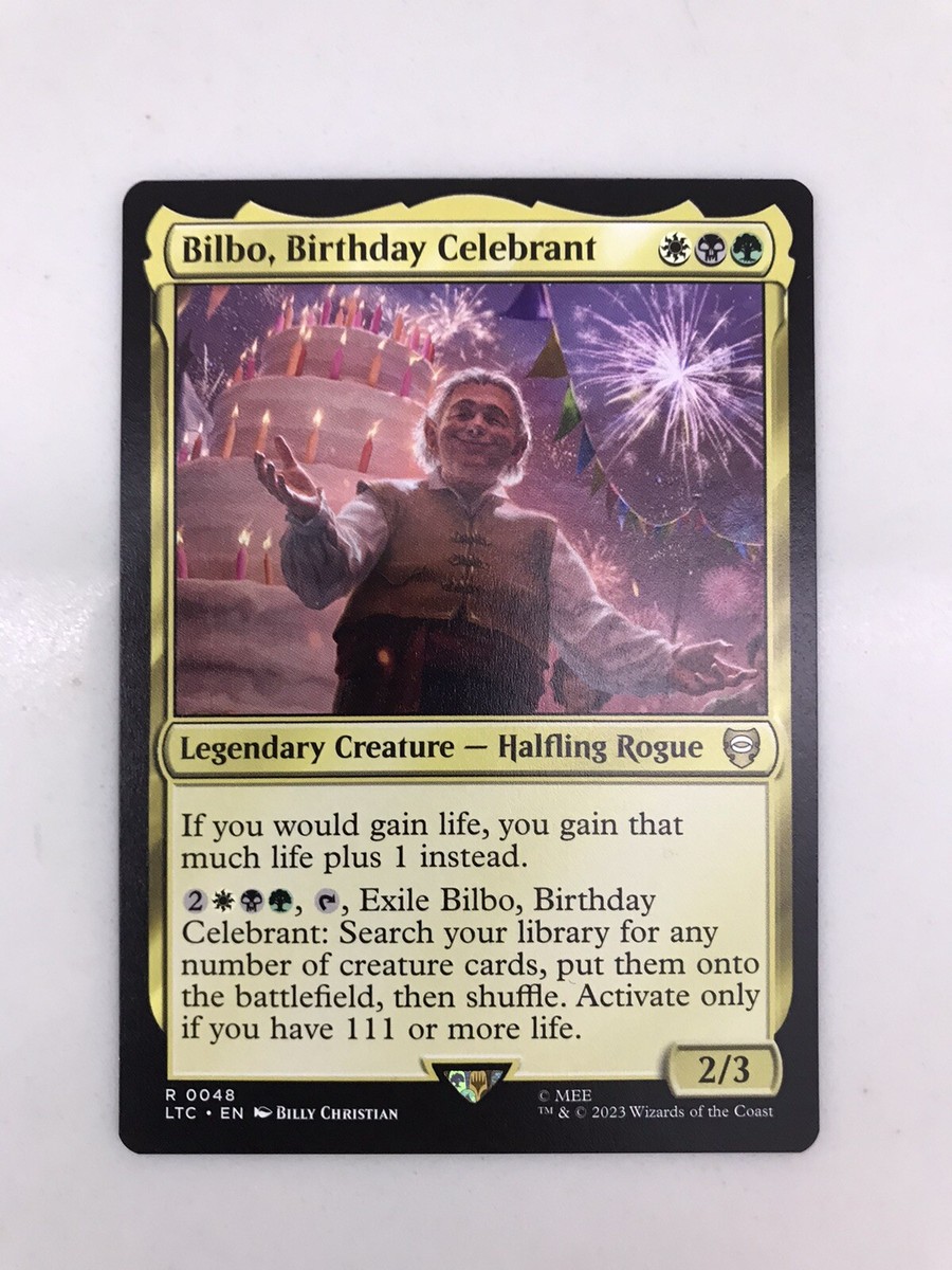 Bilbo Birthday Celebrant MTG Magic the Gathering Card NM Mint Lord Rings  LTC | eBay UK