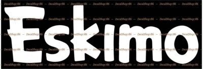 Eskimo Ice Fishing Gear -Car/SUV/Truck Window Vinyl Die-Cut Peel N' Stick Decals