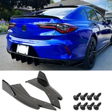 For Acura RDX MDX TLX Rear Bumper Diffuser Spats Canards Spoiler Splitter Lip