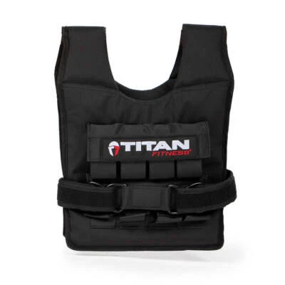 Titan Fitness Elite Series 20 LB Adjustable Weight Vest, (8) 2.5 LB Ingots