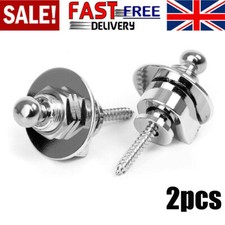2PCS For Electric Acoustic Bass Guitar Strap Lock Security Schaller Metal Button