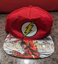 DC Comics THE FLASH Logo And Speedster Brim Snapback Youth Cap