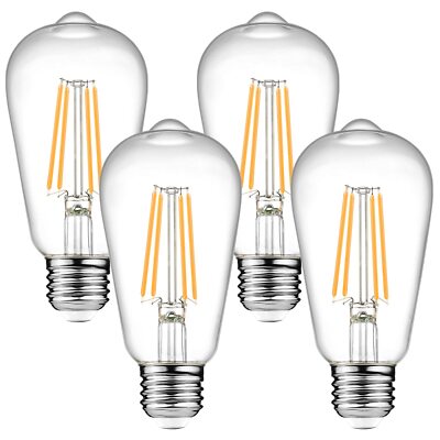 Dimmable Vintage LED Edison Bulbs, 6W, Equivalent 60W, 700 Lumens, 80+ CRI,Wa...