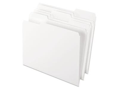 Pendaflex 1521/3WHI Two-Tone File Folders- 1/3 Cut- Top Tab- Letter- White- 100/