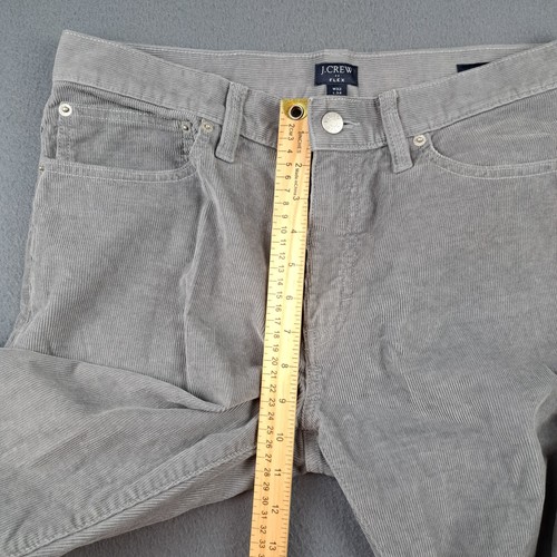 J Crew Slim Fit Flex Corduroy Pants Men's Size 32x34 (Fits 33X34) Gray - Photo 10/12