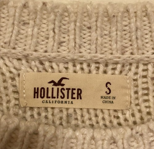 Hollister Women’s Cable Knit Tunic Sweater - Size Small - Ivory Color - Picture 3 of 6
