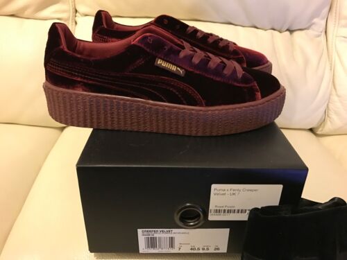 Puma Rihanna Rojo Terciopelo Shoestring Zapatillas Todas Las Tallas 3 4 5 6 7 8 eBay