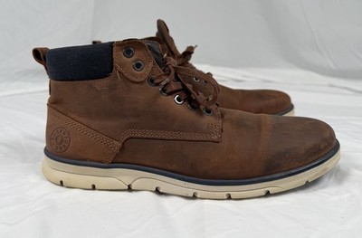 Jack & Jones Men s US Size 10 Leather Boots Brandy Brown Chukka Sneakers EUC