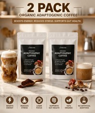 2 Pack of Organic Mushroom Coffee 100 Authentic 30 Servings/Bag, FREE SHIPPING